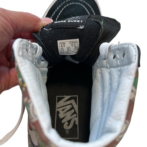 Nintendo 'Super Mario Bros Vans Sk8-Hi' Zip High Top Sneaker - size 6 - Picture 7 of 16